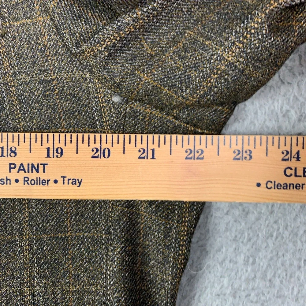 Hart Schaffner Marx Sport Coat Mens 44L Brown Plaid Studio Collection Blazer VTG